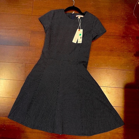 Esprit Black and White Patterned Mini Dress - Picture 1 of 7